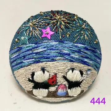핸드메이드 자수 브로치 no.4444