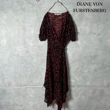 DIANE VON FURSTENBERG 레오파드 원피스 N1207