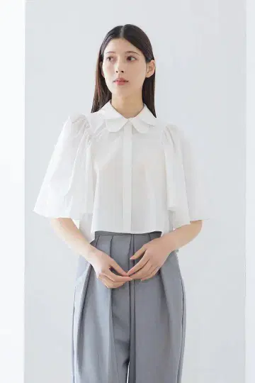 [새상품급] ENSUITE 카라 블라우스