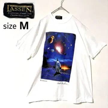 Lassen Eternity 티셔츠 마린 아트 우주 90년대 빈티지