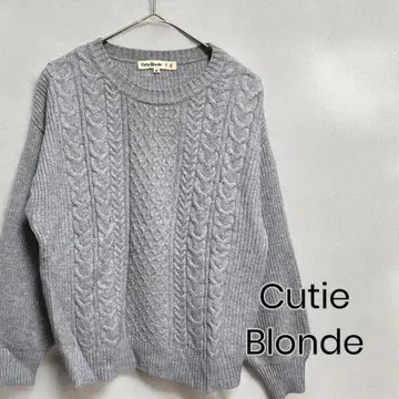 Cutie Blonde 니트 스웨터 긴팔 그레이 여성용 M