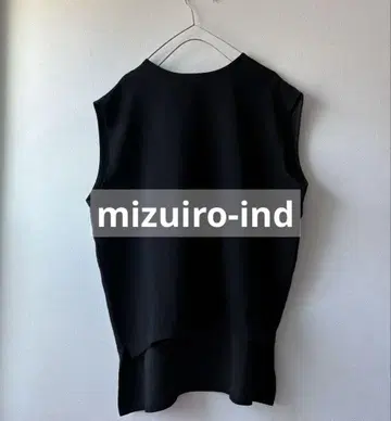 미즈이로 인드 mizuiro-ind 슬리브리스 블라우스 블랙 풀오버