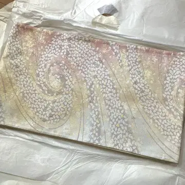 미사용 사가미 후쿠로 오비 벚꽃 패턴