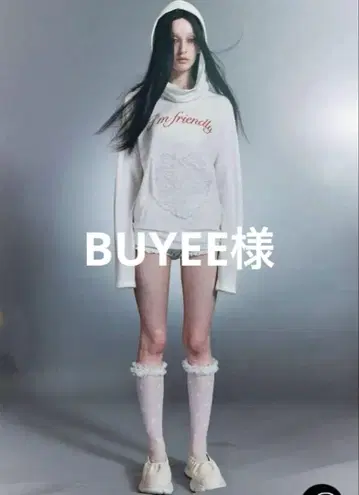 Casper Heart Hoodie Ghost Sheer S 사이즈