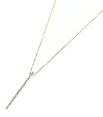 스타 주얼리 K10 50cm 0.06ct 다이아 바 목걸이 아가트