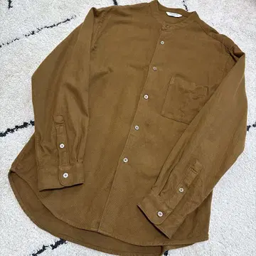 URBAN RESEARCH DOORS 헤비 플란넬 밴드 칼라 셔츠 M