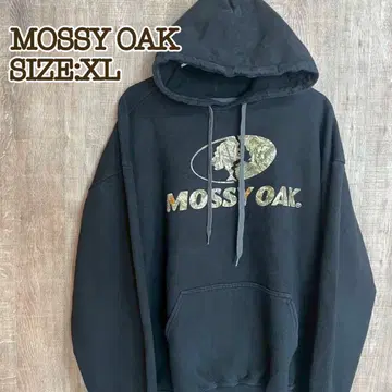 MOSSY OAK 풀오버 후드티 블랙 XL 빅 로고