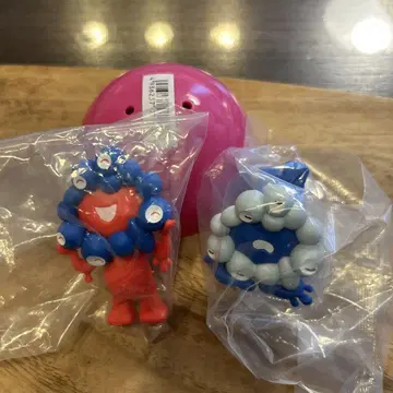 먄먄 가챠 서 있는 모습 리버스 컬러 & 엎드려 눕기 블루 그레이 2세트