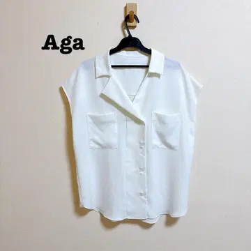 새상품급 Aga 프론트 포켓 라펠 칼라 셔츠 스콧 클럽