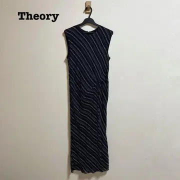 새상품급 Theory 드레이프 턱 드레스 실크 100