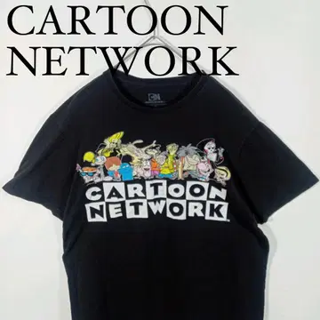 CARTOON NETWORK 캐릭터 티셔츠 블랙 카툰 M