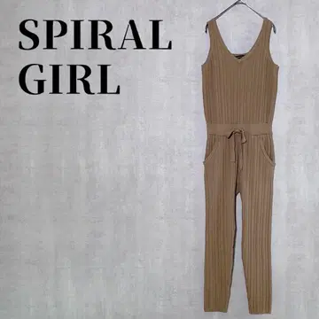 SPIRALGIRL 리브 니트 올인원 슬리브리스 웨이스트 마크