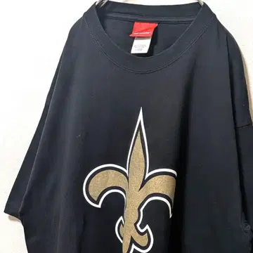 리복 NFL 뉴올리언스 세인트 빅 로고 티셔츠 블랙 검정 L 구제 의류