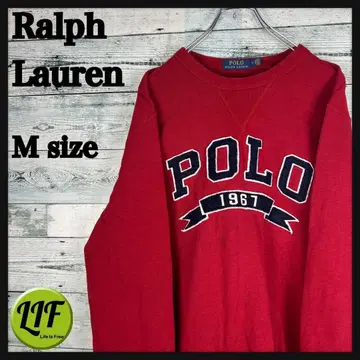 랄프 로렌 POLO 자수 로고 맨투맨 트레이닝복 레드 M 5058