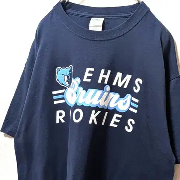 포트 & 컴퍼니 EHMS 블루인스 로고 티셔츠 네이비 컬러 L 구제 의류