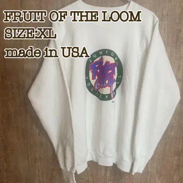 80s FRUIT OF THE LOOM 맨투맨 USA제 화이트 XL