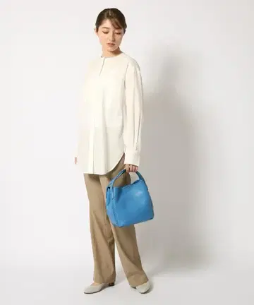 HIROFU 히로후 치치오네 가죽 소가죽 스카이블루 토트백 S