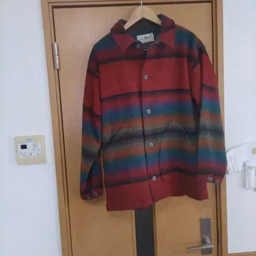 [ L.L.Bean ] 네이티브 무늬 울 코트 울 자켓
