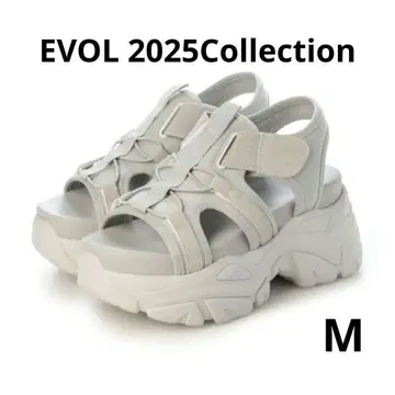 사용 1회 EVOL 볼륨 밑창 샌들 여성용 그레이