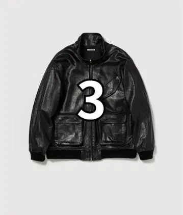 AURALEE LAMB LEATHER ZIP BLOUSON 3