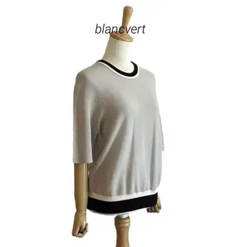 [ blancvert ] 레이온 나일론 소재 홀가먼트 니트