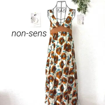 8716-1 논센스 non-sens 롱 플레어 원피스 일본제