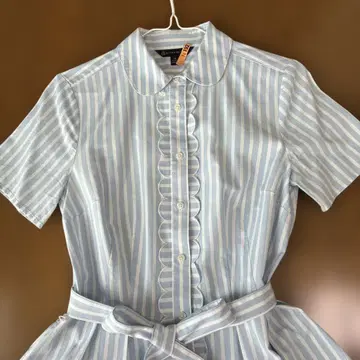 BROOKS BROTHERS 브룩스 스트라이프 셔츠 원피스 0 사이즈