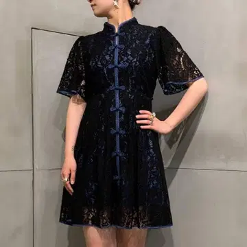 새상품 파메오 포즈 Macau Lace Mini Dress 블랙 S