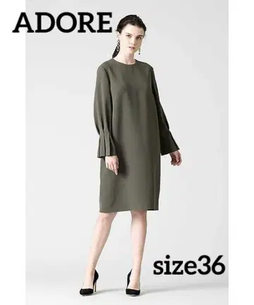 ADORE 어도어 드레스 카키 샌드 조젯 2 원피스