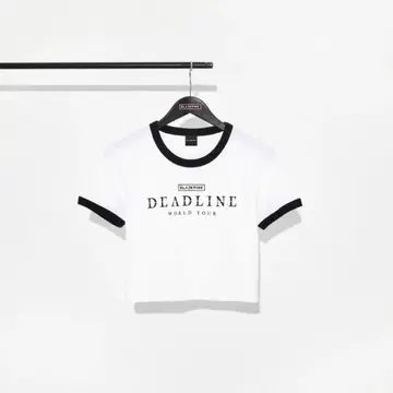BLACKPINK DEADLINE 로고 티셔츠 크롭 숏