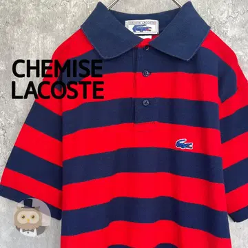 [빈티지] CHEMISE LACOSTE 반팔 피케 셔츠 보더 구제 의류