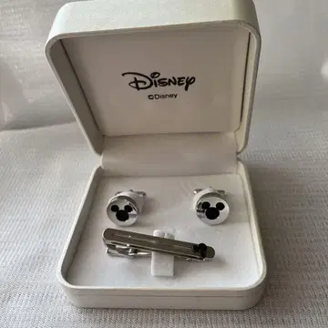 Disney 미키마우스 커프스 단추 넥타이핀 세트