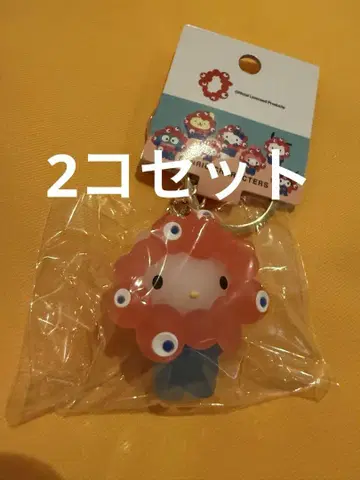 오사카 엑스포 산리오 x 먣쿠먣쿠 클리어 키링 키티 2개 세트