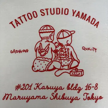 TATOO STUDIO YAMADA 초기 티셔츠 L 화이트