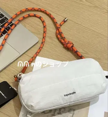 topologie 토폴로지 나일론 숄더백 대용량 화이트