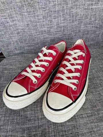 [미사용 새상품] 레어 CT70 빨간색 로우컷 26.5cm