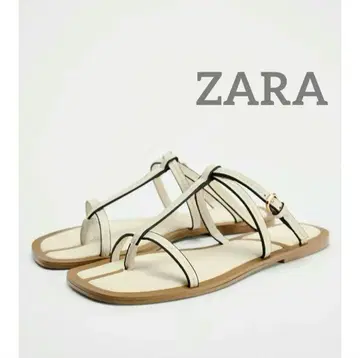 미사용 새상품 [ ZARA ] 플랫 스트랩 샌들 24.5cm 38