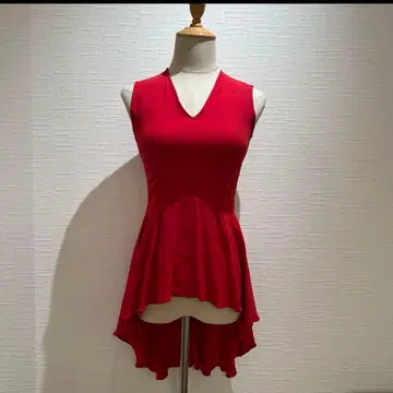 Alexander McQueen 2015 SS 슬리브리스 블라우스 레드