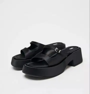 자라 리본 플랫폼 샌들 size36