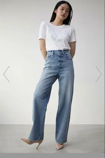 AZUL DENIM/하이웨스트 와이드 데님
