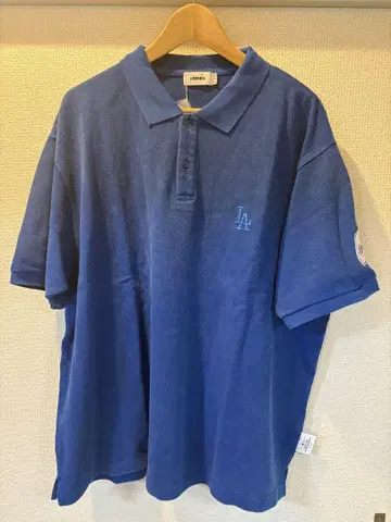 atmos LA 로고 피케 셔츠 XL 블루