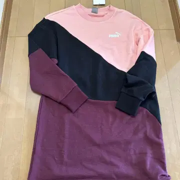 PUMA 스웨트 셔츠 핑크/블랙/와인 레드