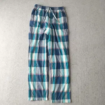 unknown 체크 무늬 파자마 팬츠 코튼 포켓 포함