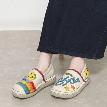 레인보우 컬러 슬립온 신발 후낫시 레어