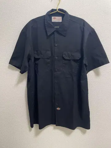 Dikies 블랙 반팔 워크 셔츠 XL