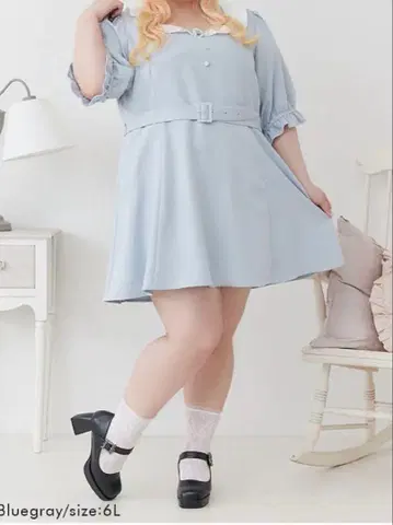 유메텐보 발레 코어풍 미니 원피스 6L