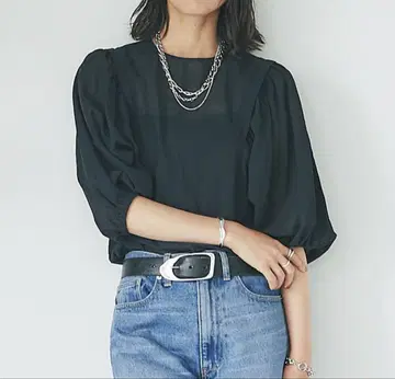[ RIVE DROITE ] 워셔블 볼륨 슬리브 블라우스