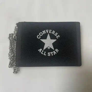 CONVERSE 3단 폴더형 지갑 블랙 체인 포함 새상품급