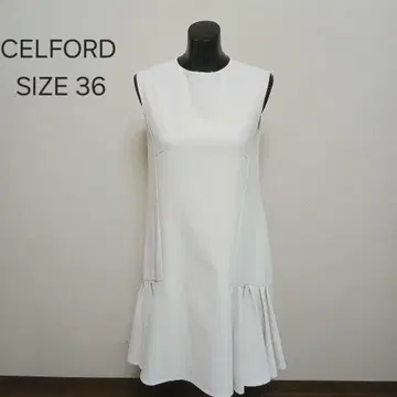 CELFORD 화이트 슬리브리스 원피스 사이즈 36