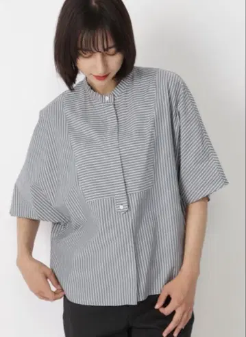 휴먼 우먼 밴드 카라 론 달력 블라우스 네이비 계열